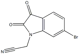 2-(6-bromo-2,3-dioxo-2,3-dihydro-1H-indol-1-yl)acetonitrile Struktur