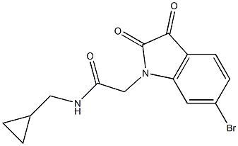 2-(6-bromo-2,3-dioxo-2,3-dihydro-1H-indol-1-yl)-N-(cyclopropylmethyl)acetamide Struktur