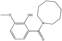 2-(azocan-1-ylcarbonyl)-6-methoxyphenol Struktur