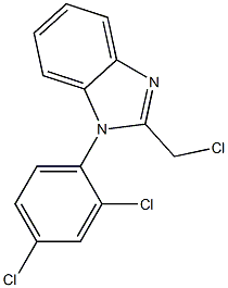 2-(chloromethyl)-1-(2,4-dichlorophenyl)-1H-1,3-benzodiazole Struktur