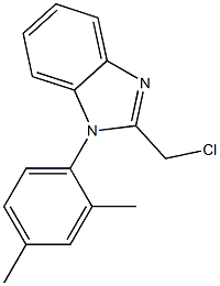 2-(chloromethyl)-1-(2,4-dimethylphenyl)-1H-1,3-benzodiazole Struktur