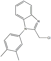 2-(chloromethyl)-1-(3,4-dimethylphenyl)-1H-1,3-benzodiazole Struktur