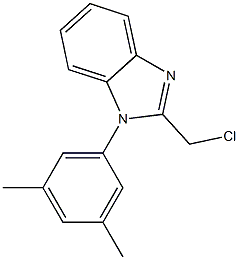 2-(chloromethyl)-1-(3,5-dimethylphenyl)-1H-1,3-benzodiazole Struktur