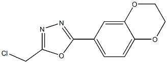 2-(chloromethyl)-5-(2,3-dihydro-1,4-benzodioxin-6-yl)-1,3,4-oxadiazole Struktur