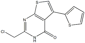 2-(chloromethyl)-5-(thiophen-2-yl)-3H,4H-thieno[2,3-d]pyrimidin-4-one Struktur