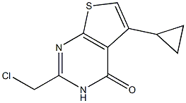 2-(chloromethyl)-5-cyclopropyl-3H,4H-thieno[2,3-d]pyrimidin-4-one Struktur