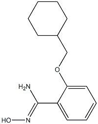 2-(cyclohexylmethoxy)-N'-hydroxybenzene-1-carboximidamide Struktur