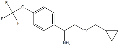 2-(cyclopropylmethoxy)-1-[4-(trifluoromethoxy)phenyl]ethan-1-amine Struktur