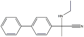 2-(ethylamino)-2-(4-phenylphenyl)propanenitrile Struktur