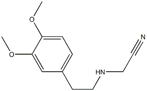 2-{[2-(3,4-dimethoxyphenyl)ethyl]amino}acetonitrile Struktur