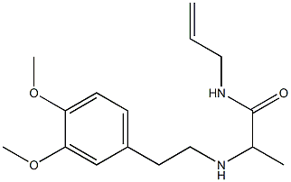 2-{[2-(3,4-dimethoxyphenyl)ethyl]amino}-N-(prop-2-en-1-yl)propanamide Struktur