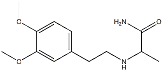 2-{[2-(3,4-dimethoxyphenyl)ethyl]amino}propanamide Struktur