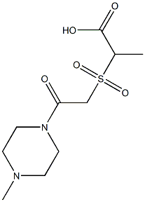 2-{[2-(4-methylpiperazin-1-yl)-2-oxoethane]sulfonyl}propanoic acid Struktur