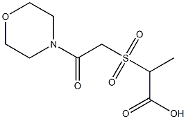 2-{[2-(morpholin-4-yl)-2-oxoethane]sulfonyl}propanoic acid Struktur