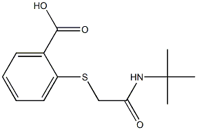 2-{[2-(tert-butylamino)-2-oxoethyl]thio}benzoic acid Struktur