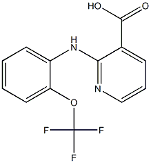 2-{[2-(trifluoromethoxy)phenyl]amino}pyridine-3-carboxylic acid Struktur