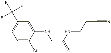 2-{[2-chloro-5-(trifluoromethyl)phenyl]amino}-N-(2-cyanoethyl)acetamide Struktur