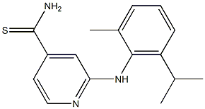 2-{[2-methyl-6-(propan-2-yl)phenyl]amino}pyridine-4-carbothioamide Struktur