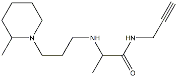 2-{[3-(2-methylpiperidin-1-yl)propyl]amino}-N-(prop-2-yn-1-yl)propanamide Struktur