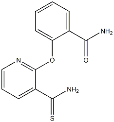 2-{[3-(aminocarbonothioyl)pyridin-2-yl]oxy}benzamide Struktur