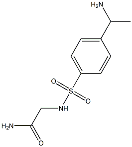 2-{[4-(1-aminoethyl)benzene]sulfonamido}acetamide Struktur