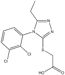 2-{[4-(2,3-dichlorophenyl)-5-ethyl-4H-1,2,4-triazol-3-yl]sulfanyl}acetic acid Struktur