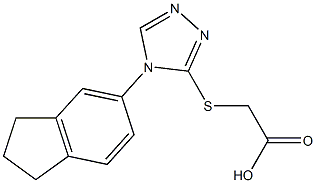 2-{[4-(2,3-dihydro-1H-inden-5-yl)-4H-1,2,4-triazol-3-yl]sulfanyl}acetic acid Struktur