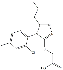 2-{[4-(2-chloro-4-methylphenyl)-5-propyl-4H-1,2,4-triazol-3-yl]sulfanyl}acetic acid Struktur