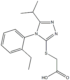 2-{[4-(2-ethylphenyl)-5-(propan-2-yl)-4H-1,2,4-triazol-3-yl]sulfanyl}acetic acid Struktur