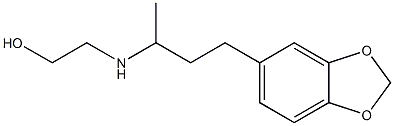 2-{[4-(2H-1,3-benzodioxol-5-yl)butan-2-yl]amino}ethan-1-ol Struktur