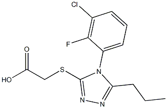 2-{[4-(3-chloro-2-fluorophenyl)-5-propyl-4H-1,2,4-triazol-3-yl]sulfanyl}acetic acid Struktur