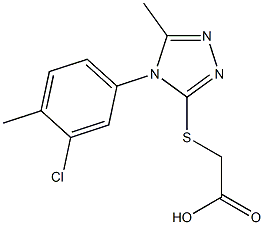 2-{[4-(3-chloro-4-methylphenyl)-5-methyl-4H-1,2,4-triazol-3-yl]sulfanyl}acetic acid Struktur