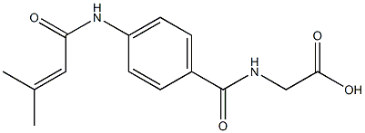 2-{[4-(3-methylbut-2-enamido)phenyl]formamido}acetic acid Struktur