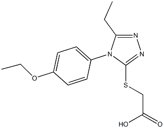 2-{[4-(4-ethoxyphenyl)-5-ethyl-4H-1,2,4-triazol-3-yl]sulfanyl}acetic acid Struktur