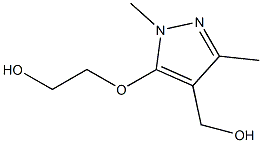 2-{[4-(hydroxymethyl)-1,3-dimethyl-1H-pyrazol-5-yl]oxy}ethan-1-ol Struktur