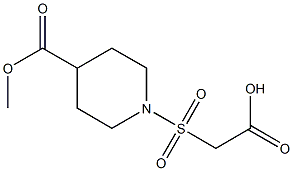 2-{[4-(methoxycarbonyl)piperidine-1-]sulfonyl}acetic acid Struktur