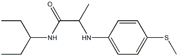 2-{[4-(methylsulfanyl)phenyl]amino}-N-(pentan-3-yl)propanamide Struktur