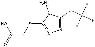 2-{[4-amino-5-(2,2,2-trifluoroethyl)-4H-1,2,4-triazol-3-yl]sulfanyl}acetic acid Struktur