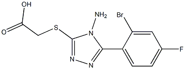 2-{[4-amino-5-(2-bromo-4-fluorophenyl)-4H-1,2,4-triazol-3-yl]sulfanyl}acetic acid Struktur