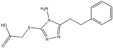 2-{[4-amino-5-(2-phenylethyl)-4H-1,2,4-triazol-3-yl]sulfanyl}acetic acid Struktur