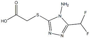 2-{[4-amino-5-(difluoromethyl)-4H-1,2,4-triazol-3-yl]sulfanyl}acetic acid Struktur