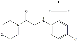 2-{[4-chloro-2-(trifluoromethyl)phenyl]amino}-1-(morpholin-4-yl)ethan-1-one Struktur