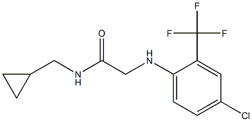 2-{[4-chloro-2-(trifluoromethyl)phenyl]amino}-N-(cyclopropylmethyl)acetamide Struktur