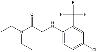 2-{[4-chloro-2-(trifluoromethyl)phenyl]amino}-N,N-diethylacetamide Struktur