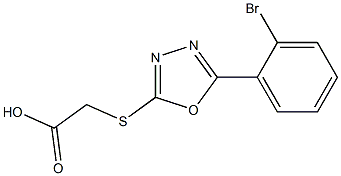 2-{[5-(2-bromophenyl)-1,3,4-oxadiazol-2-yl]sulfanyl}acetic acid Struktur