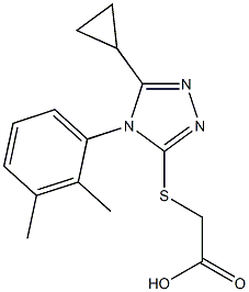 2-{[5-cyclopropyl-4-(2,3-dimethylphenyl)-4H-1,2,4-triazol-3-yl]sulfanyl}acetic acid Struktur