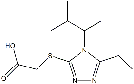 2-{[5-ethyl-4-(3-methylbutan-2-yl)-4H-1,2,4-triazol-3-yl]sulfanyl}acetic acid Struktur