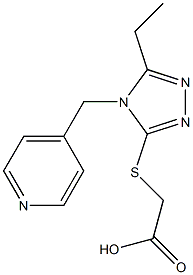 2-{[5-ethyl-4-(pyridin-4-ylmethyl)-4H-1,2,4-triazol-3-yl]sulfanyl}acetic acid Struktur