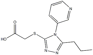 2-{[5-propyl-4-(pyridin-3-yl)-4H-1,2,4-triazol-3-yl]sulfanyl}acetic acid Struktur