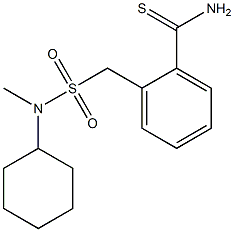 2-{[cyclohexyl(methyl)sulfamoyl]methyl}benzene-1-carbothioamide Struktur